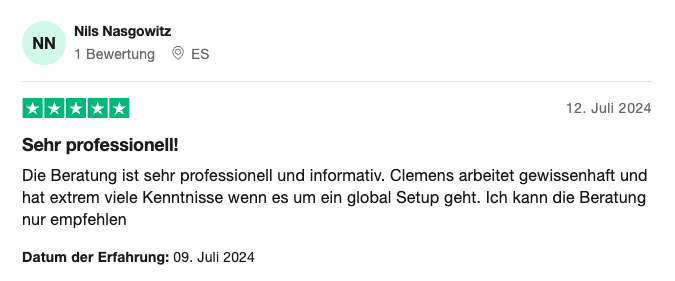 feedback zu global setup nils