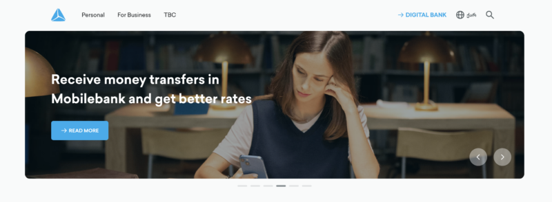 sito web della banca tbc